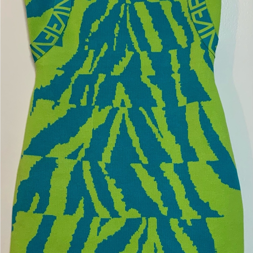 Fashion Nova Green and Blue dress with Dynamic Tie-Dye - size medium NWT